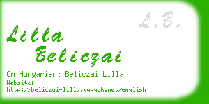 lilla beliczai business card